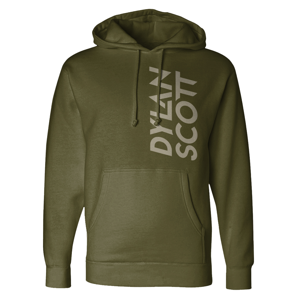 Dylan Scott Vertical Logo Hoodie - Army Green