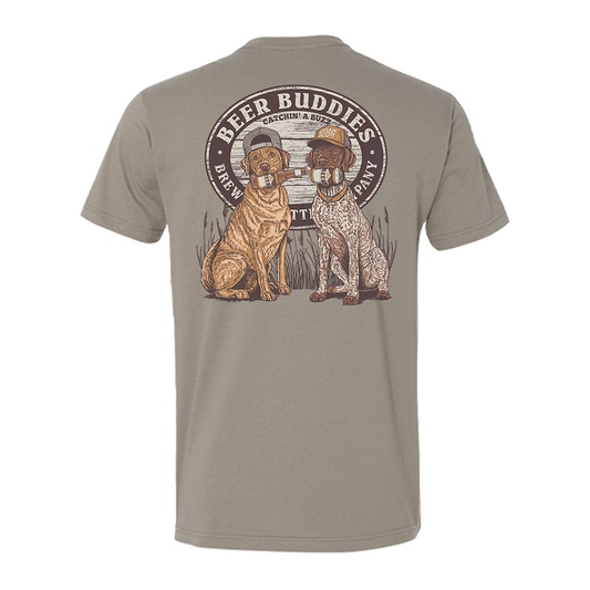 Beer Buddies Pup Tee - Grey