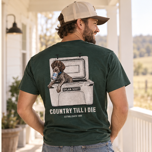 Country Till I Die Tee — male lifestyle image