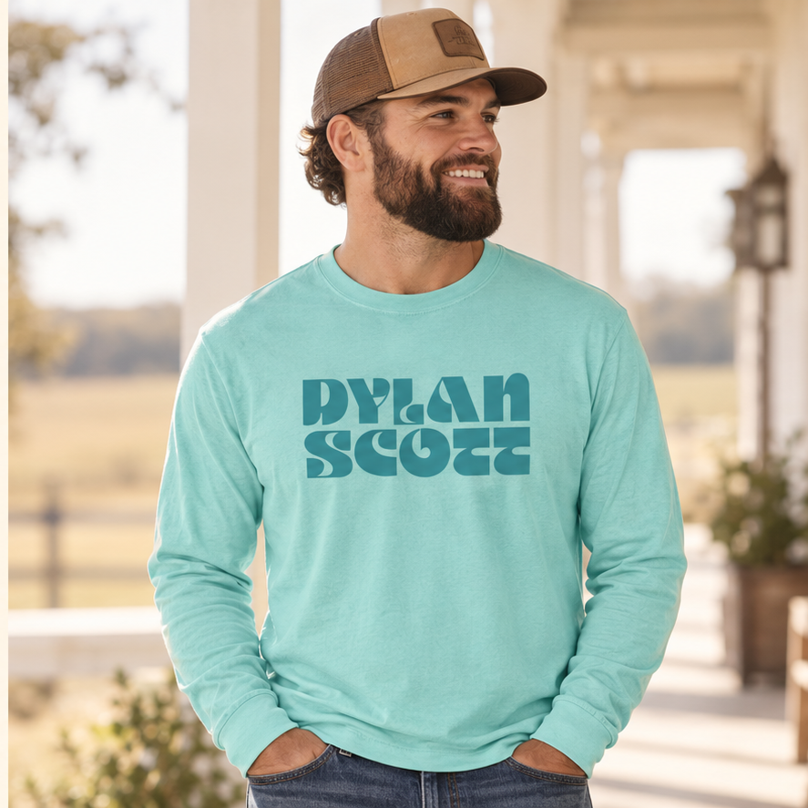 Dylan Scott Retro Long Sleeve — male lifestyle image