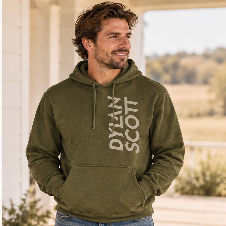 Dylan Scott Vertical Hoodie — male lifestyle image