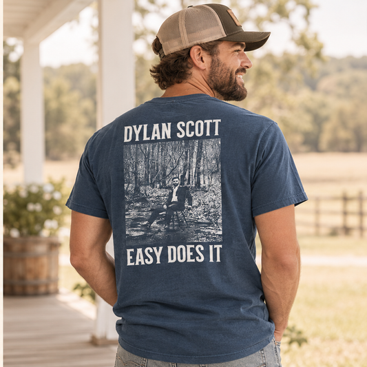 Easy Does It Tee - Blue — male lifestyle image