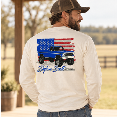New Truck Long Sleeve Tee — male lifestyle image